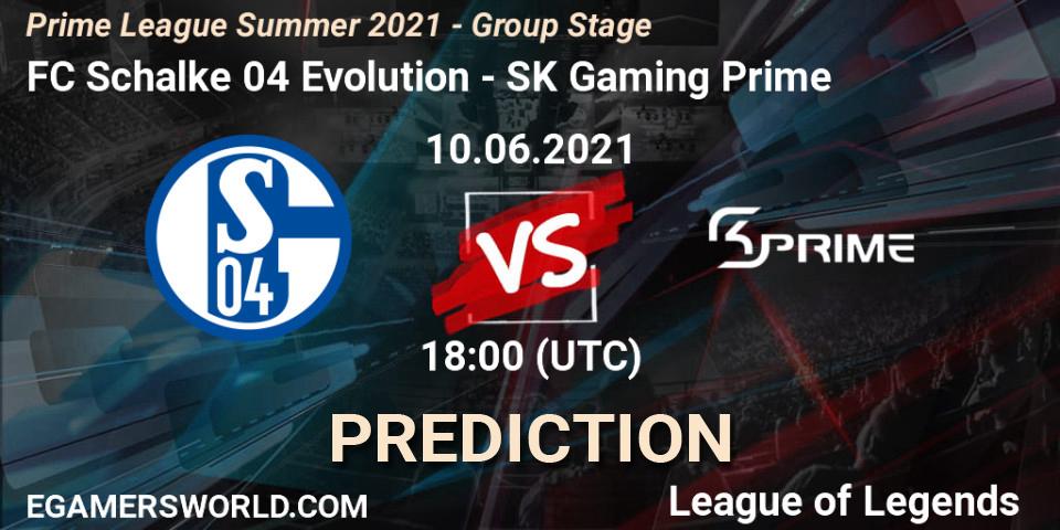 FC Schalke 04 Evolution vs SK Gaming Prime: Betting TIp, Match Prediction. 10.06.21. LoL, Prime League Summer 2021 - Group Stage