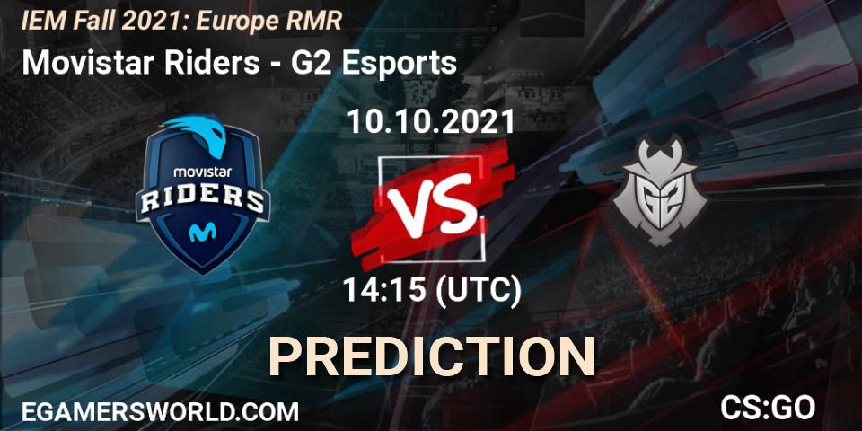 Movistar Riders vs G2 Esports: Betting TIp, Match Prediction. 10.10.21. CS2 (CS:GO), IEM Fall 2021: Europe RMR