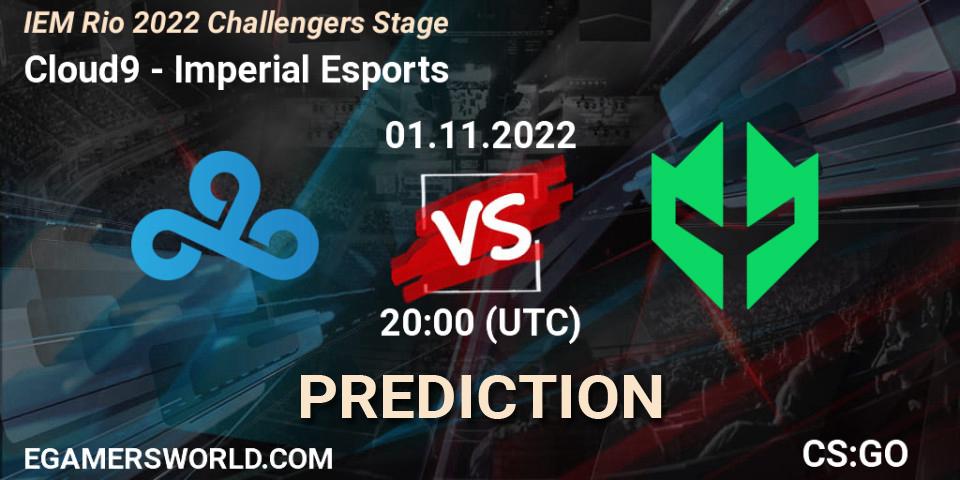 Cloud9 vs Imperial Esports: Betting TIp, Match Prediction. 01.11.2022 at 23:00. Counter-Strike (CS2), IEM Rio 2022 Challengers Stage