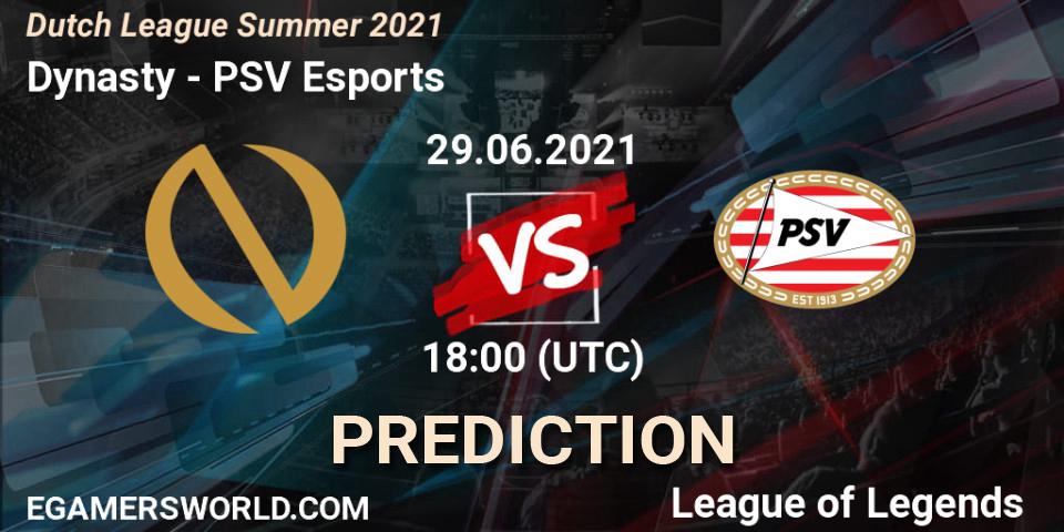 Dynasty vs PSV Esports: Betting TIp, Match Prediction. 01.06.2021 at 19:00. LoL, Dutch League Summer 2021