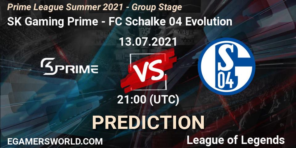 SK Gaming Prime vs FC Schalke 04 Evolution: Betting TIp, Match Prediction. 13.07.21. LoL, Prime League Summer 2021 - Group Stage