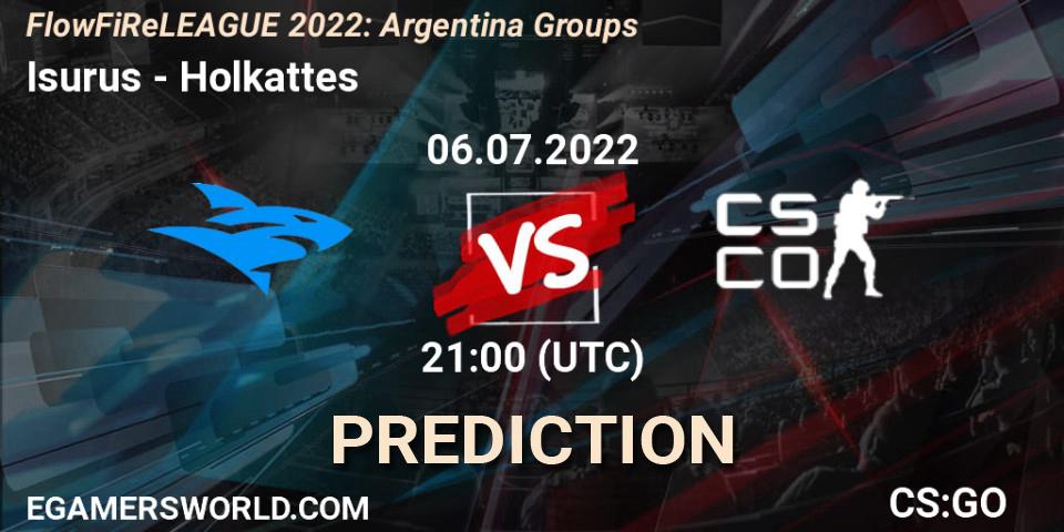 Isurus vs Holkattes: Betting TIp, Match Prediction. 06.07.2022 at 21:00. Counter-Strike (CS2), FlowFiReLEAGUE 2022: Argentina Groups