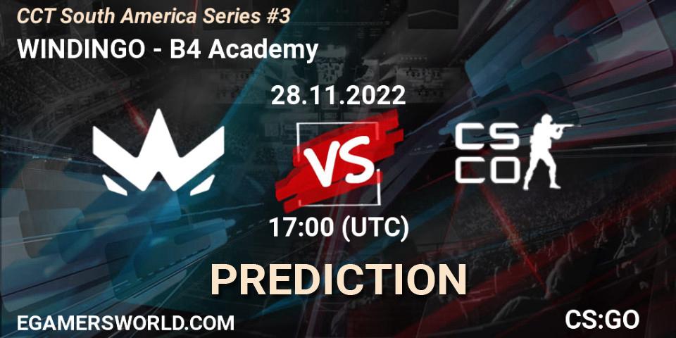 WINDINGO vs B4 Academy: Betting TIp, Match Prediction. 28.11.22. CS2 (CS:GO), CCT South America Series #3