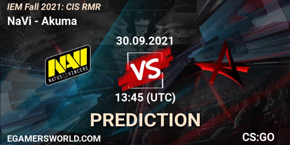 NaVi vs Akuma: Betting TIp, Match Prediction. 30.09.21. CS2 (CS:GO), IEM Fall 2021: CIS RMR