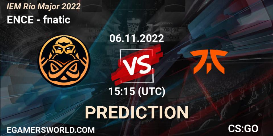 ENCE vs fnatic: Betting TIp, Match Prediction. 06.11.22. CS2 (CS:GO), IEM Rio Major 2022