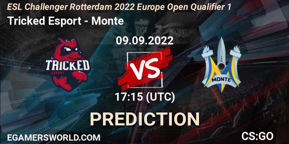 Tricked Esport vs Monte: Betting TIp, Match Prediction. 09.09.2022 at 17:15. Counter-Strike (CS2), ESL Challenger Rotterdam 2022 Europe Open Qualifier 1