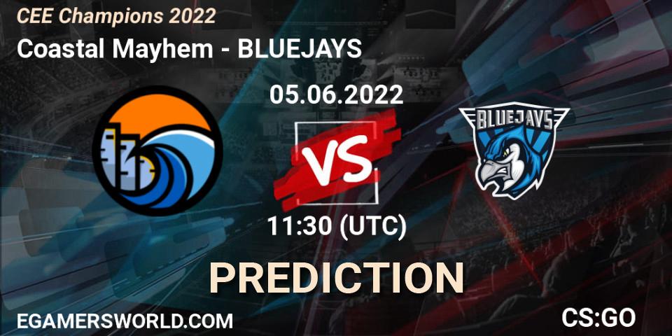Coastal Mayhem vs BLUEJAYS: Betting TIp, Match Prediction. 05.06.22. CS2 (CS:GO), CEE Champions 2022