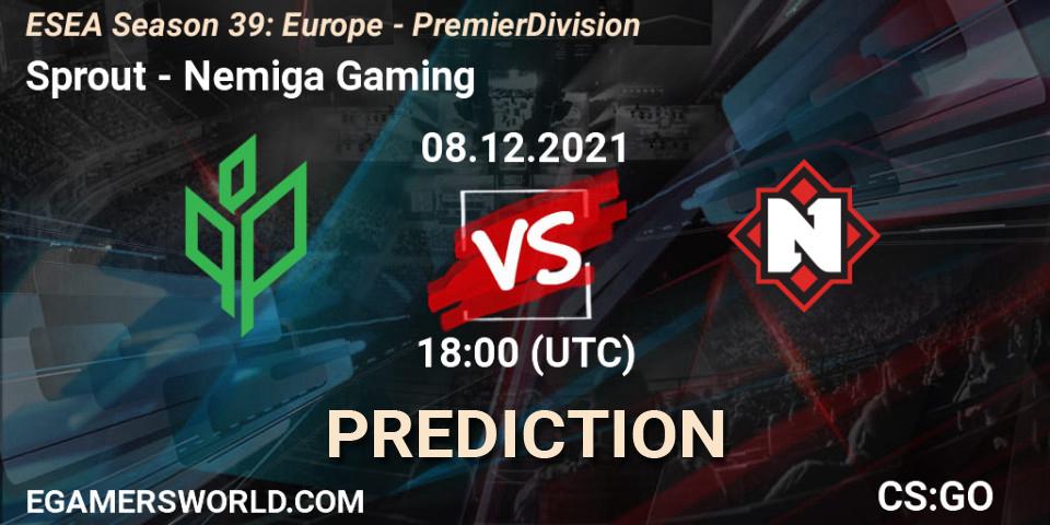 Sprout vs Nemiga Gaming: Betting TIp, Match Prediction. 08.12.21. CS2 (CS:GO), ESEA Season 39: Europe - Premier Division