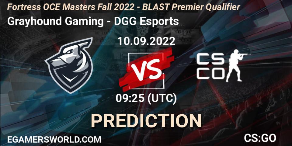 Grayhound Gaming vs DGG Esports: Betting TIp, Match Prediction. 10.09.22. CS2 (CS:GO), Fortress OCE Masters Fall 2022 - BLAST Premier Qualifier