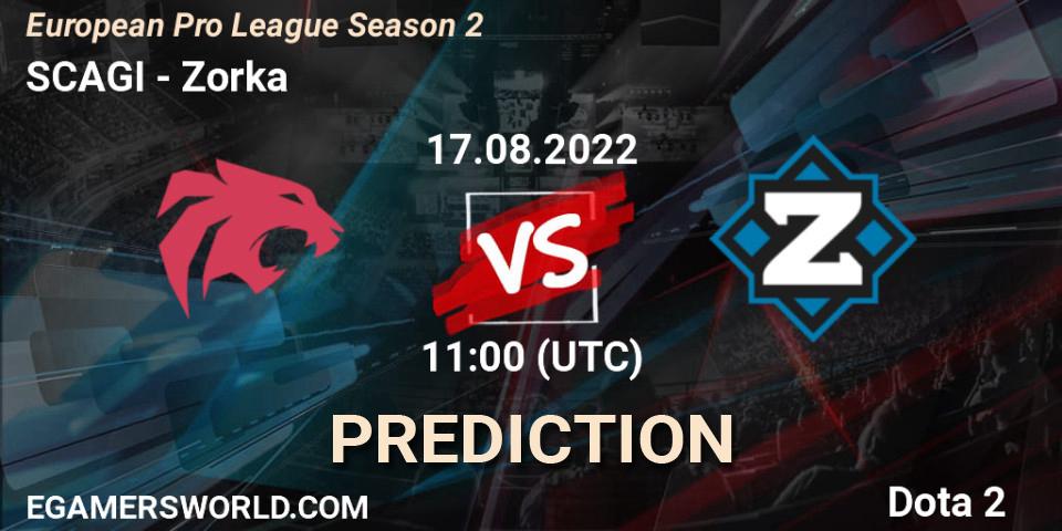 SCAGI vs Zorka: Betting TIp, Match Prediction. 17.08.2022 at 11:11. Dota 2, European Pro League Season 2
