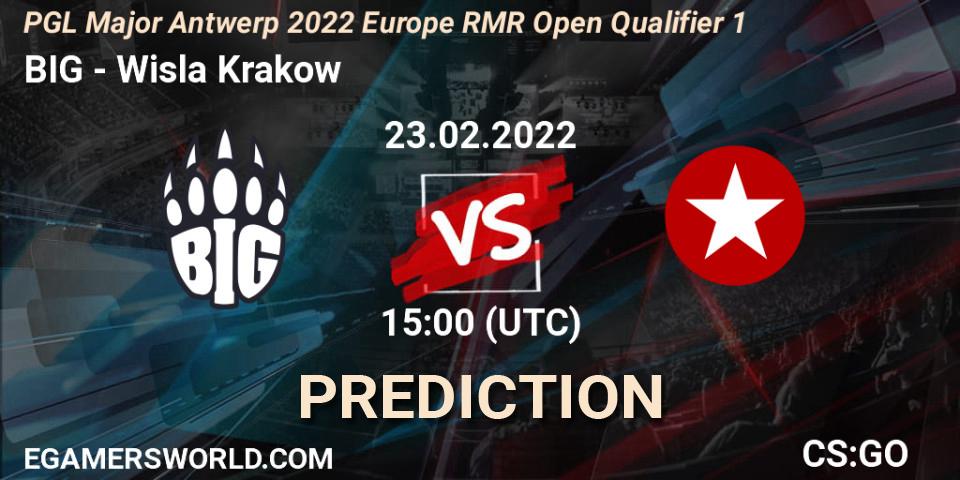 BIG vs Wisla Krakow: Betting TIp, Match Prediction. 23.02.2022 at 15:00. Counter-Strike (CS2), PGL Major Antwerp 2022 Europe RMR Open Qualifier 1