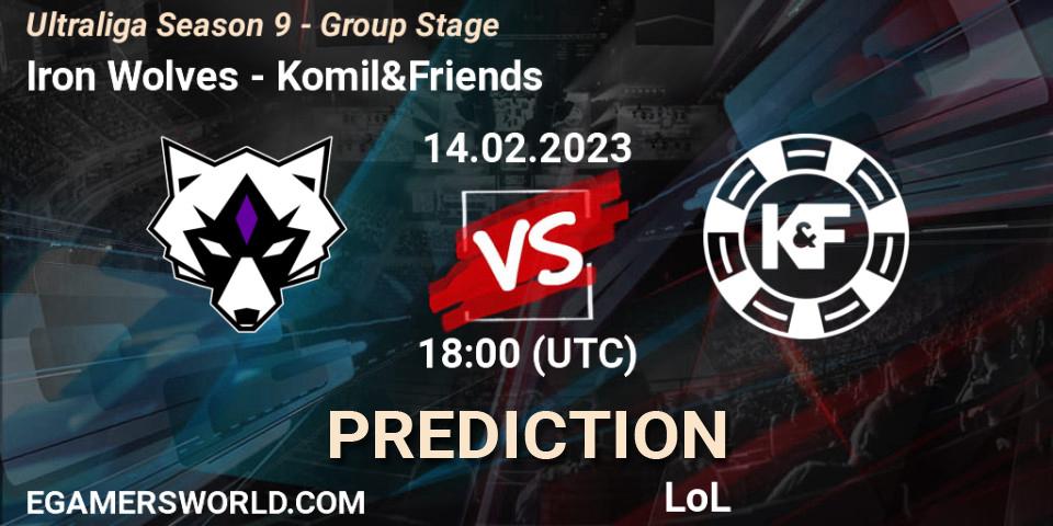 Iron Wolves vs Komil&Friends: Betting TIp, Match Prediction. 14.02.23. LoL, Ultraliga Season 9 - Group Stage