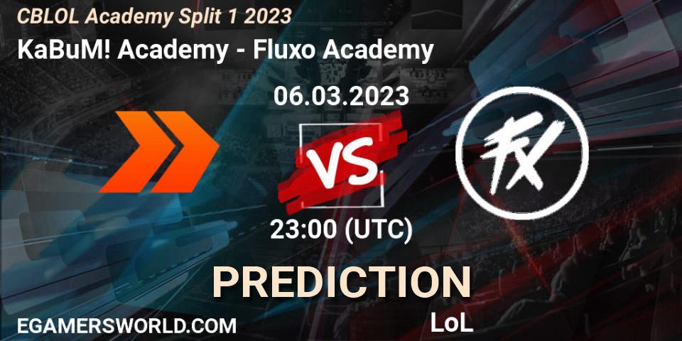 KaBuM! Academy vs Fluxo Academy: Betting TIp, Match Prediction. 06.03.2023 at 23:00. LoL, CBLOL Academy Split 1 2023