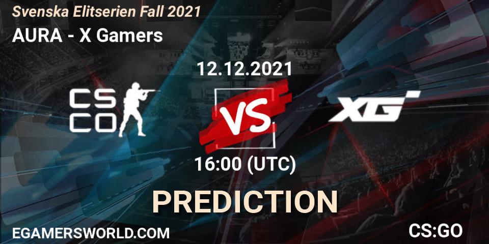 AURA vs X Gamers: Betting TIp, Match Prediction. 12.12.21. CS2 (CS:GO), Svenska Elitserien Fall 2021