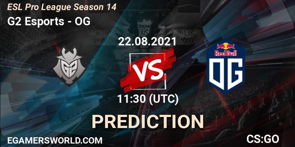 G2 Esports vs OG: Betting TIp, Match Prediction. 22.08.21. CS2 (CS:GO), ESL Pro League Season 14