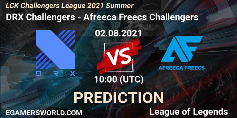 DRX Challengers vs Afreeca Freecs Challengers: Betting TIp, Match Prediction. 02.08.2021 at 10:00. LoL, LCK Challengers League 2021 Summer