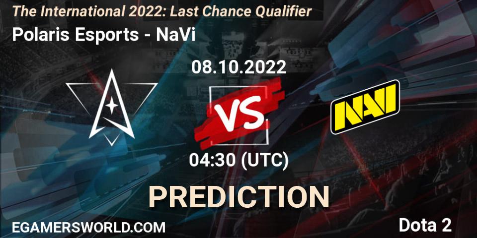 Polaris Esports vs NaVi: Betting TIp, Match Prediction. 08.10.22. Dota 2, The International 2022: Last Chance Qualifier