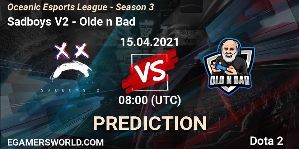 Sadboys V2 vs Olde n Bad: Betting TIp, Match Prediction. 15.04.21. Dota 2, Oceanic Esports League - Season 3