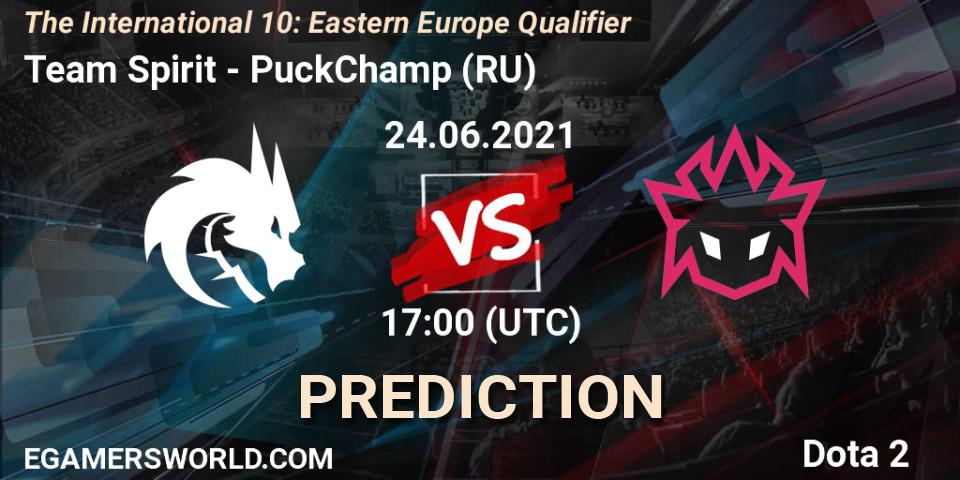 Team Spirit vs PuckChamp (RU): Betting TIp, Match Prediction. 24.06.21. Dota 2, The International 10: Eastern Europe Qualifier