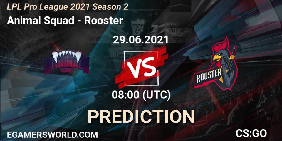 Animal Squad vs Rooster: Betting TIp, Match Prediction. 29.06.21. CS2 (CS:GO), LPL Pro League 2021 Season 2