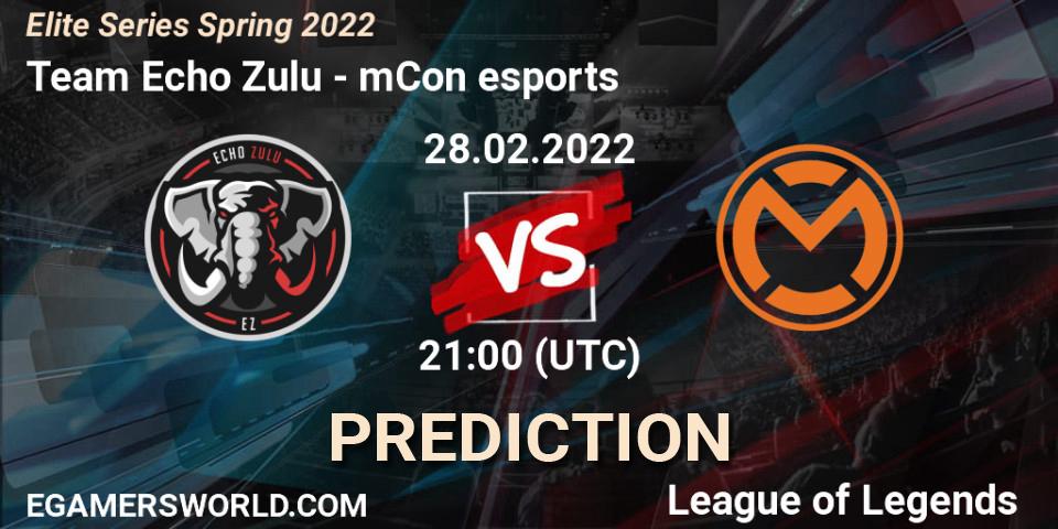 Team Echo Zulu vs mCon esports: Betting TIp, Match Prediction. 28.02.22. LoL, Elite Series Spring 2022