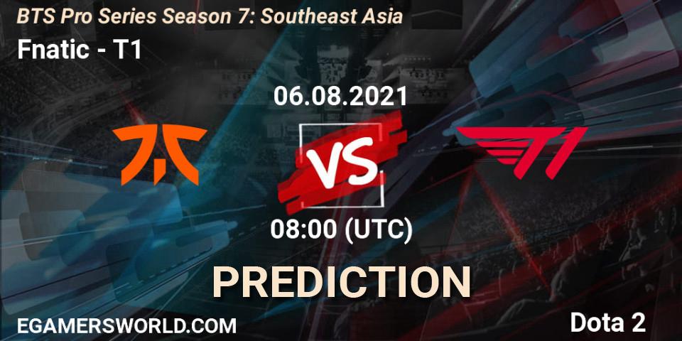 Fnatic vs T1: Betting TIp, Match Prediction. 06.08.2021 at 08:02. Dota 2, BTS Pro Series Season 7: Southeast Asia