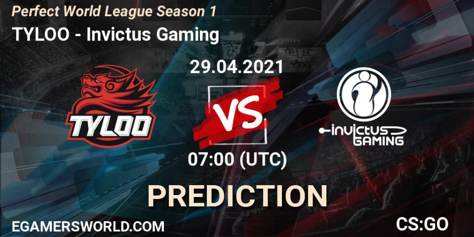 TYLOO vs Invictus Gaming: Betting TIp, Match Prediction. 29.04.21. CS2 (CS:GO), Perfect World League Season 1