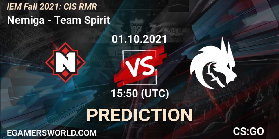 Nemiga vs Team Spirit: Betting TIp, Match Prediction. 01.10.21. CS2 (CS:GO), IEM Fall 2021: CIS RMR