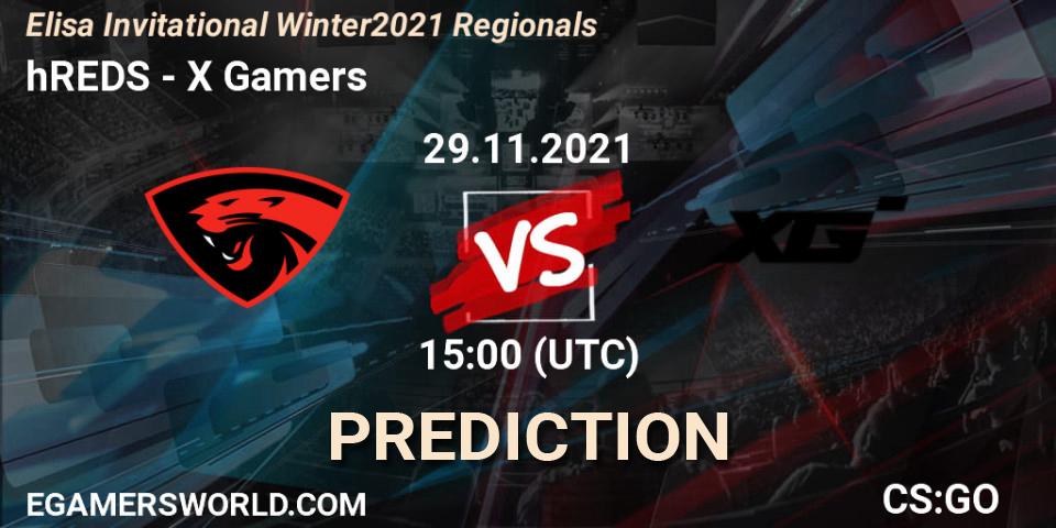 hREDS vs X Gamers: Betting TIp, Match Prediction. 29.11.21. CS2 (CS:GO), Elisa Invitational Winter 2021 Regionals
