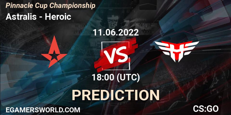 Astralis vs Heroic: Betting TIp, Match Prediction. 11.06.2022 at 18:00. Counter-Strike (CS2), Pinnacle Cup Championship