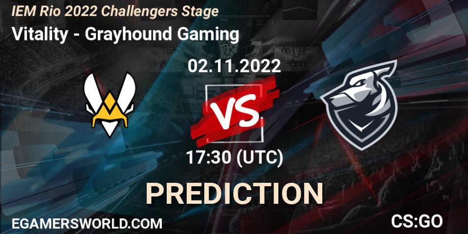 Vitality vs Grayhound Gaming: Betting TIp, Match Prediction. 02.11.22. CS2 (CS:GO), IEM Rio 2022 Challengers Stage