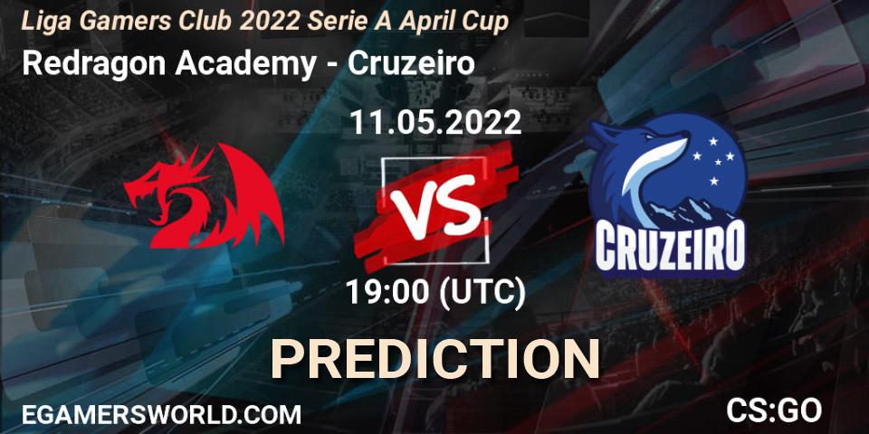 Redragon Academy vs Cruzeiro: Betting TIp, Match Prediction. 11.05.2022 at 19:00. Counter-Strike (CS2), Liga Gamers Club 2022 Serie A April Cup