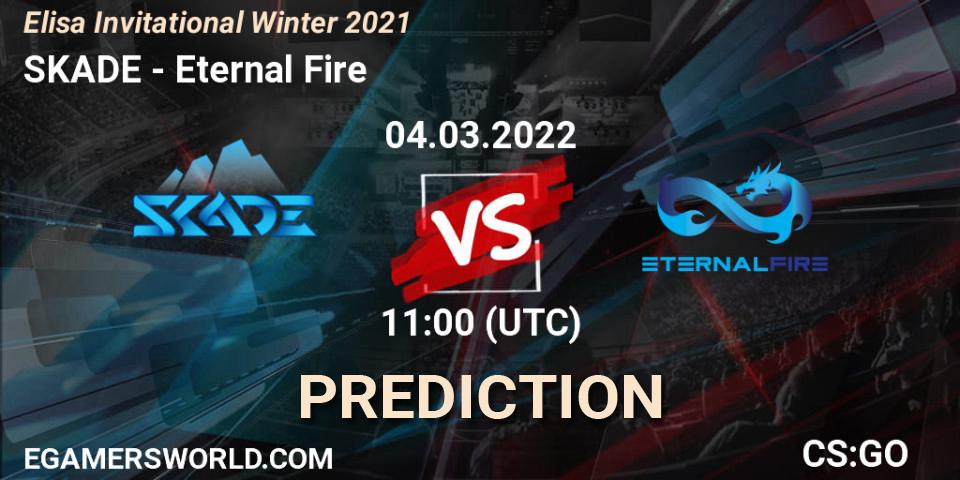 SKADE vs Eternal Fire: Betting TIp, Match Prediction. 04.03.2022 at 11:00. Counter-Strike (CS2), Elisa Invitational Winter 2021