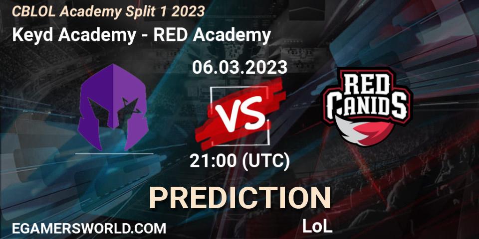 Keyd Academy vs RED Academy: Betting TIp, Match Prediction. 06.03.2023 at 21:00. LoL, CBLOL Academy Split 1 2023