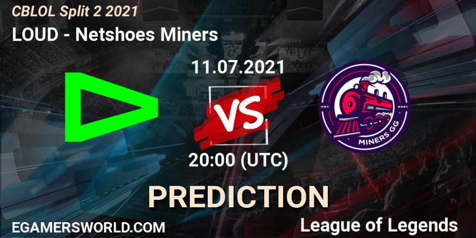 LOUD vs Netshoes Miners: Betting TIp, Match Prediction. 11.07.2021 at 20:15. LoL, CBLOL Split 2 2021