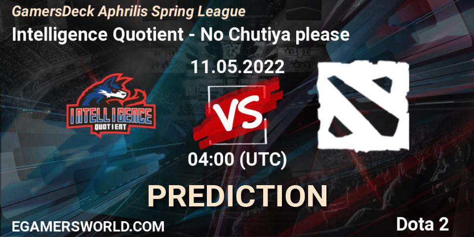 Intelligence Quotient vs No Chutiya please: Betting TIp, Match Prediction. 11.05.2022 at 04:16. Dota 2, GamersDeck Aphrilis Spring League