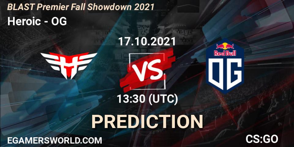 Heroic vs OG: Betting TIp, Match Prediction. 17.10.21. CS2 (CS:GO), BLAST Premier Fall Showdown 2021