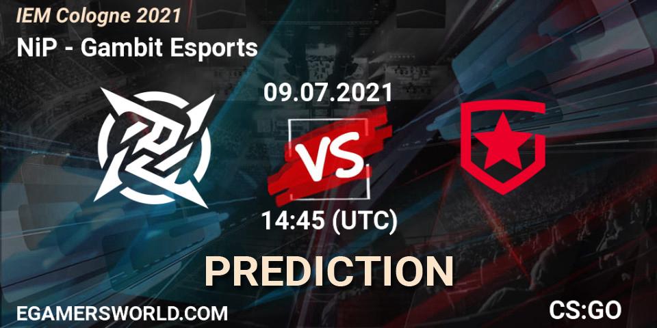 NiP vs Gambit Esports: Betting TIp, Match Prediction. 09.07.21. CS2 (CS:GO), IEM Cologne 2021