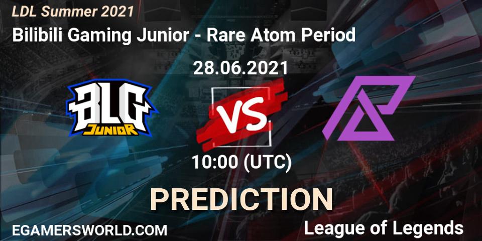 Bilibili Gaming Junior vs Rare Atom Period: Betting TIp, Match Prediction. 28.06.2021 at 11:30. LoL, LDL Summer 2021