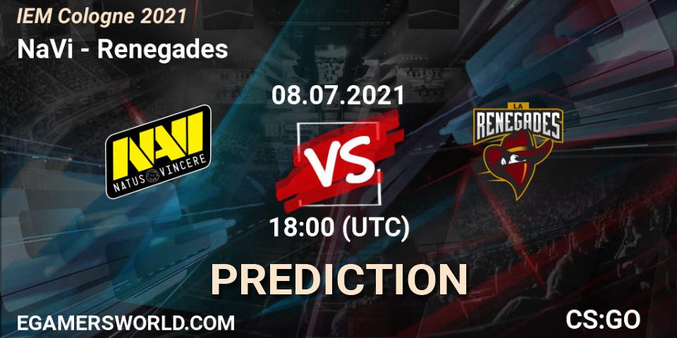 NaVi vs Renegades: Betting TIp, Match Prediction. 08.07.21. CS2 (CS:GO), IEM Cologne 2021