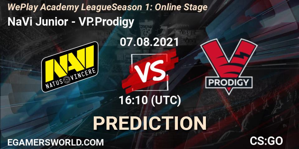 NaVi Junior vs VP.Prodigy: Betting TIp, Match Prediction. 07.08.2021 at 16:10. Counter-Strike (CS2), WePlay Academy League Season 1: Online Stage
