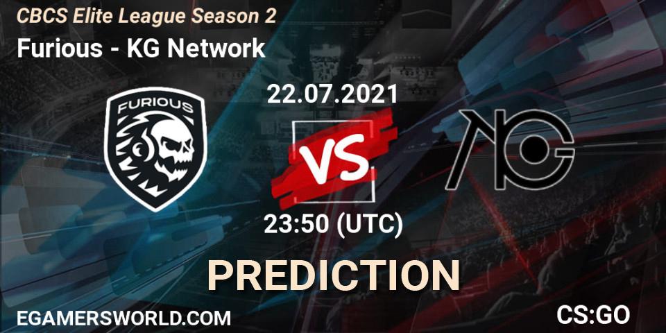 Furious vs KG Network: Betting TIp, Match Prediction. 22.07.2021 at 23:50. Counter-Strike (CS2), CBCS Elite League Season 2