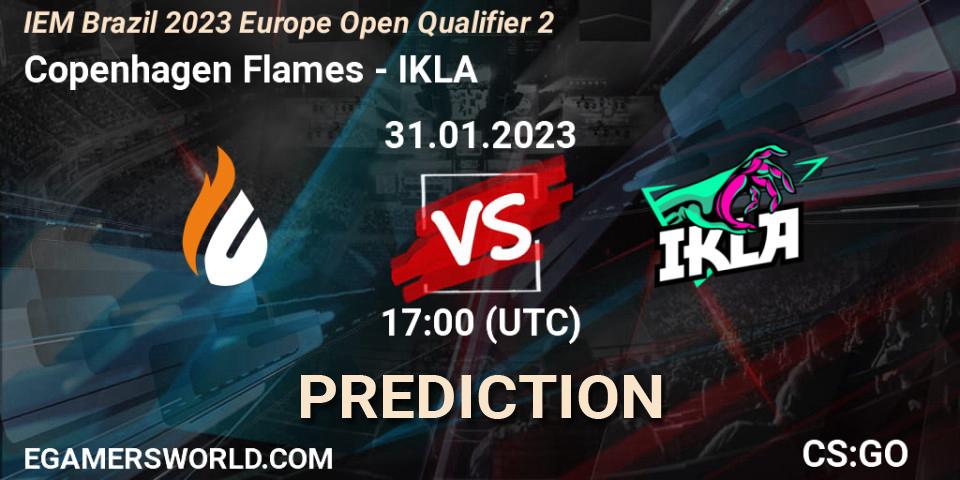 Copenhagen Flames vs IKLA: Betting TIp, Match Prediction. 31.01.2023 at 17:00. Counter-Strike (CS2), IEM Brazil Rio 2023 Europe Open Qualifier 2