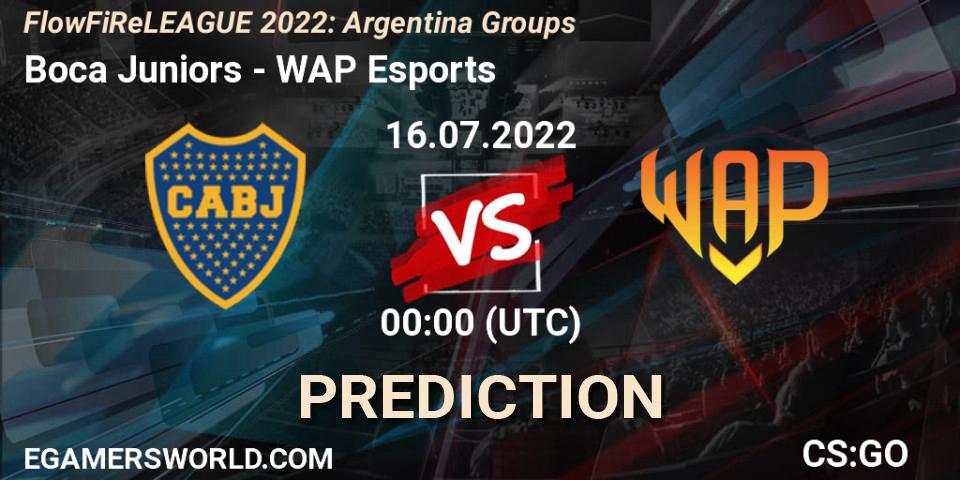 Boca Juniors vs WAP Esports: Betting TIp, Match Prediction. 15.07.2022 at 23:00. Counter-Strike (CS2), FlowFiReLEAGUE 2022: Argentina Groups