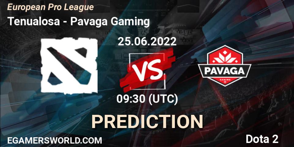 Tenualosa vs Pavaga Gaming: Betting TIp, Match Prediction. 25.06.22. Dota 2, European Pro League