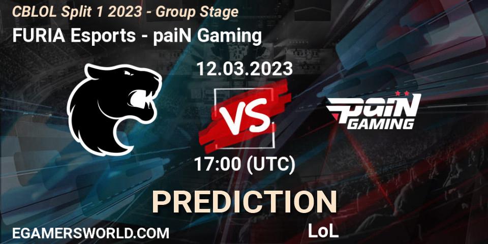FURIA Esports vs paiN Gaming: Betting TIp, Match Prediction. 12.03.23. LoL, CBLOL Split 1 2023 - Group Stage