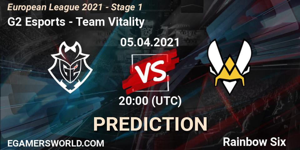 G2 Esports vs Team Vitality: Betting TIp, Match Prediction. 05.04.21. Rainbow Six, European League 2021 - Stage 1