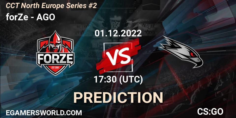 forZe vs AGO: Betting TIp, Match Prediction. 01.12.22. CS2 (CS:GO), CCT North Europe Series #2