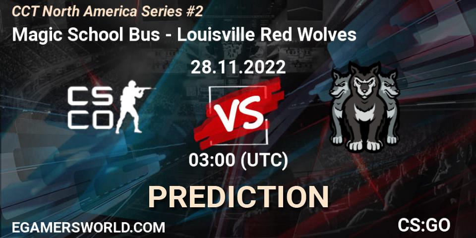 Magic School Bus vs Louisville Red Wolves: Betting TIp, Match Prediction. 28.11.22. CS2 (CS:GO), CCT North America Series #2