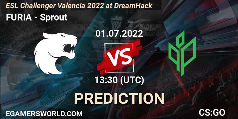 FURIA vs Sprout: Betting TIp, Match Prediction. 01.07.2022 at 13:50. Counter-Strike (CS2), ESL Challenger Valencia 2022 at DreamHack